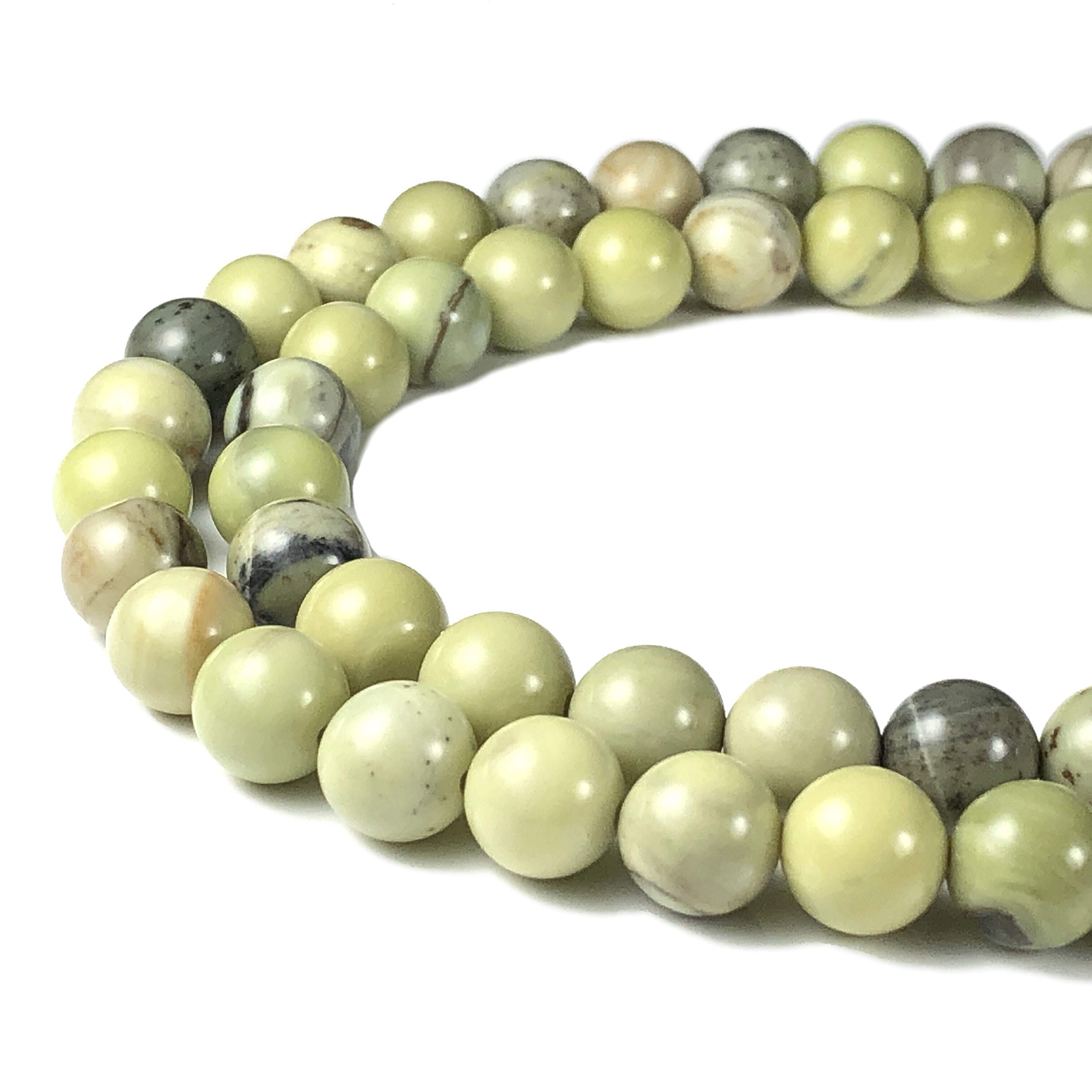 ABCGEMS Australian Butter Jasper Beads - Grade AAA (Limited Geographic Availability) Healing Chakra Energy Crystal Stone Smooth Round 8mm