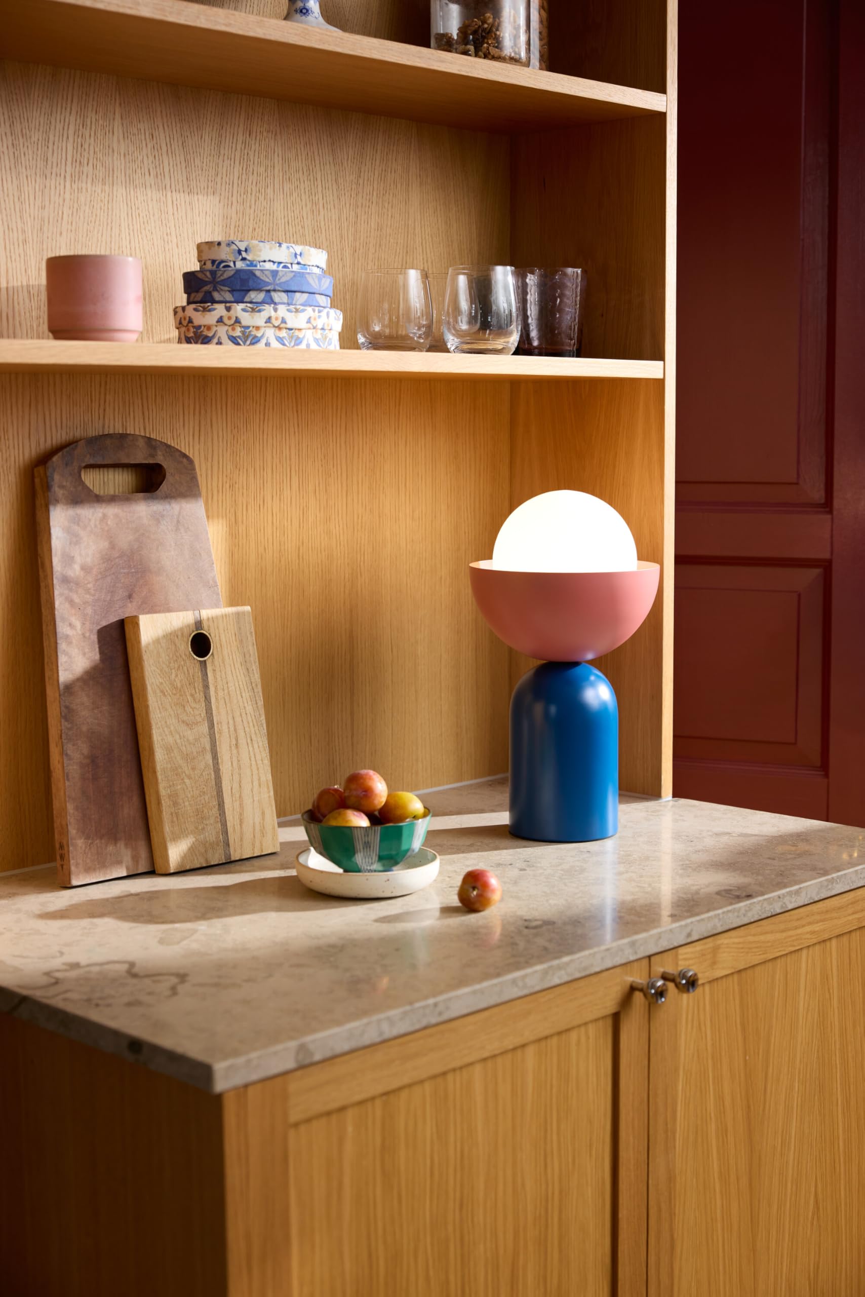 OSRAM DECOR Cuenco Lámpara de mesa E14 Azul/Rosa Vidrio 200mm | Decor Bowl, Indoor Wall Lighting, Azul|Rosa, 200 mm dia, Paquete de 1
