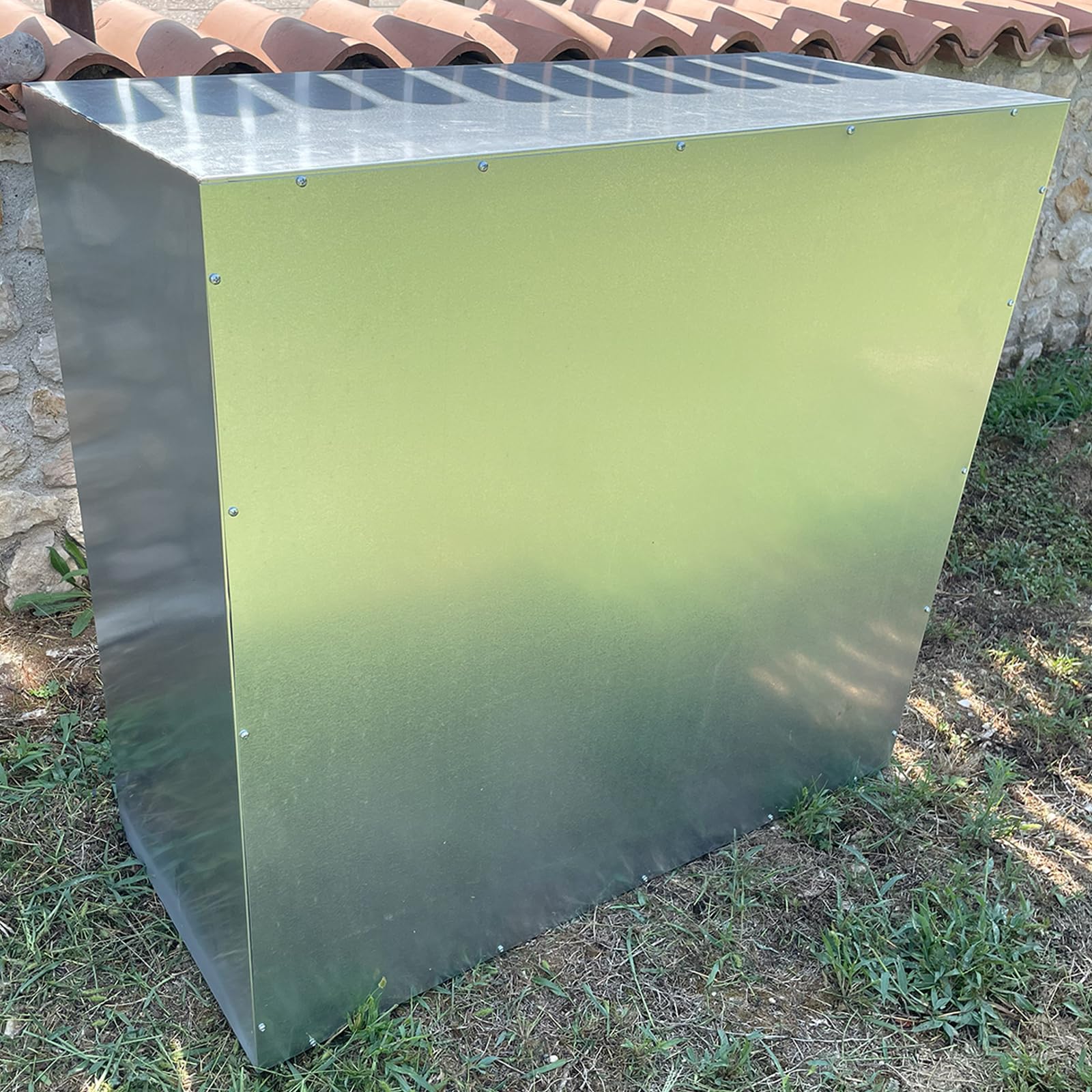 Armadietto 2 Bombole Gas da Esterno, Portabombola Due Ante In Acciaio Zincato RINFORZATO con Ventilazione, Chiusura Sicura Per Stoccaggio Bombole 10-25 kg, Resistente agli Agenti Atmosferici