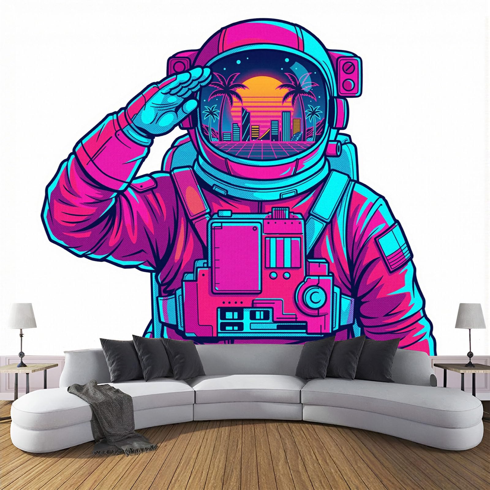 Tapisserie intissée Astronaute panoramique de qualité supérieure 250x175cm