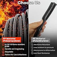 Vista 3 de ZhiYo 10 pies 1" Conducto de alambre dividido para telar, cubierta flexible para auto