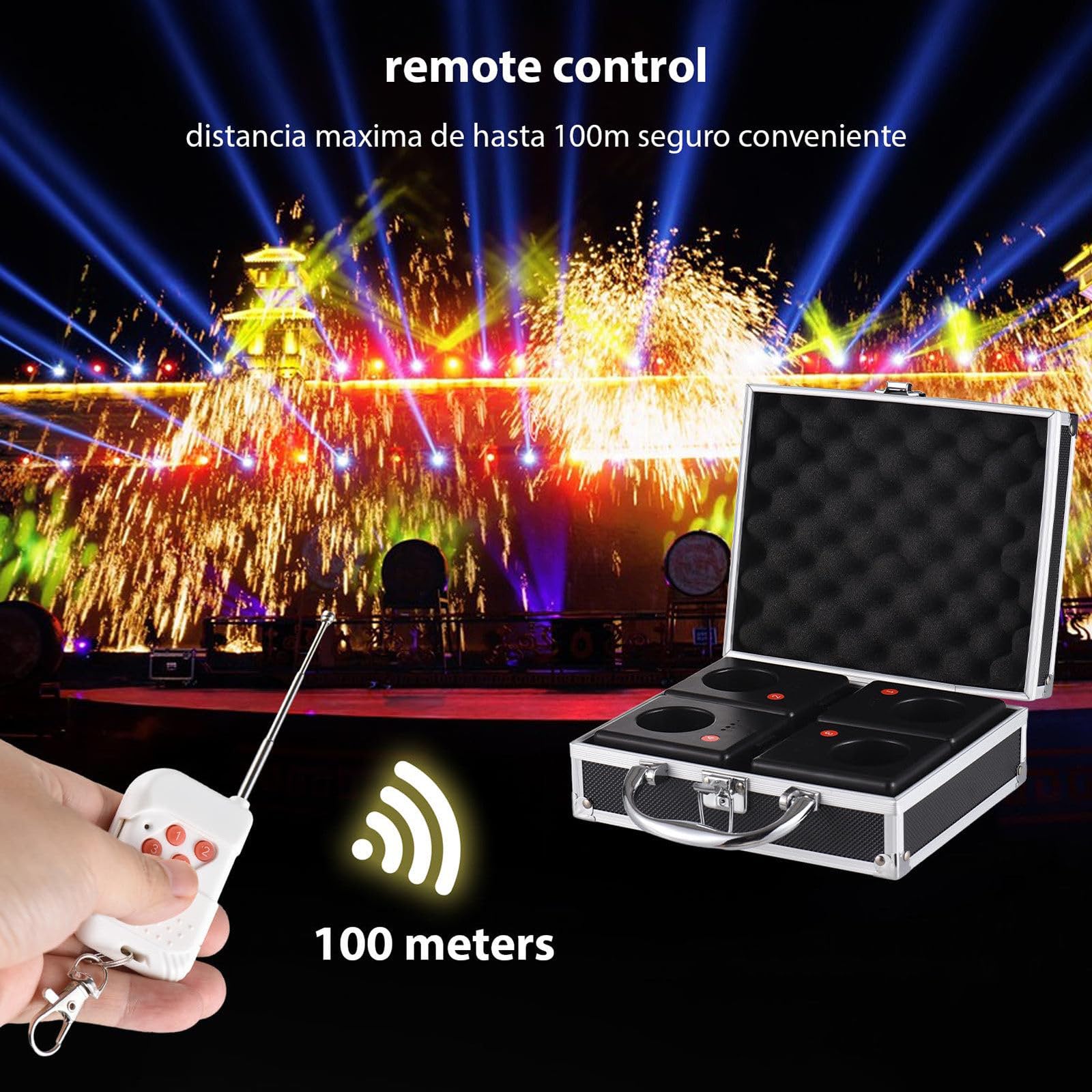 Lanzador de fuegos artificiales/equipo de escenario, controlador de base de carga con control remoto, utilizado para escenarios de bares, festivales, bodas, suministros de ambientación,8-groups