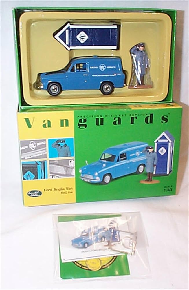 corgi vanguards ford anglia van RAC set 1.43 scale diecast