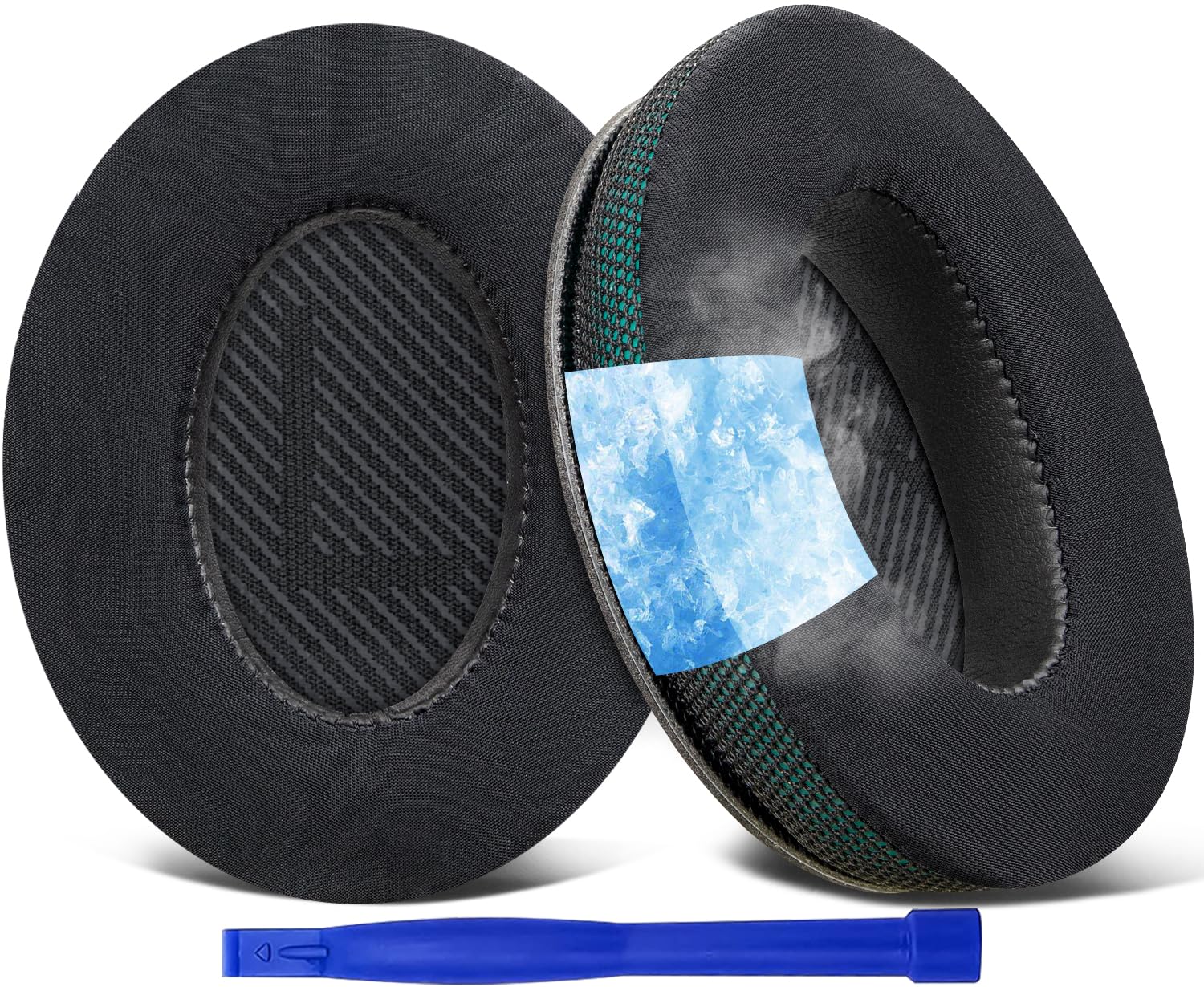 SoloWIT Cooling-Gel Replacement Ear Pads for Bose QuietComfort 35 (QC35) and Quiet Comfort 35 II (QC35 II) Over-Ear Headphones, Earpads Cushions with