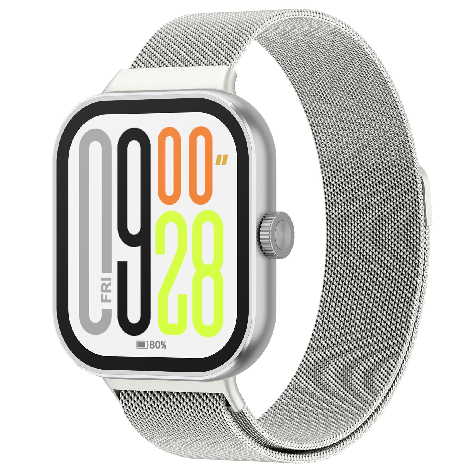 Tobfit Metal Strap for Xiaomi Smart Band 9 Pro/Mi Band 8 Pro/Redmi Watch 4/Redmi Watch 5, Breathable Stainless Steel Mesh Loop Adjustable Quick Release Metal Replacement Bands Starlight