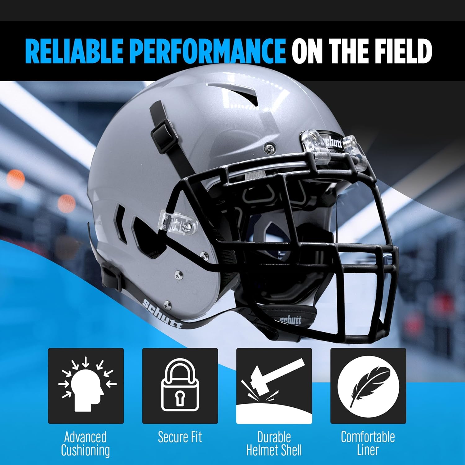 Schutt Vengeance A11 Youth Football Helmet with unattached Facemask and Sports Unlimited Helmet Bag