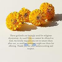 Vista 4 de 5 guirnaldas de caléndula de 4.5 pies para Halloween, Diwali Pooja, decoración de manto de boda indio/americano, cuerdas florales artificiales