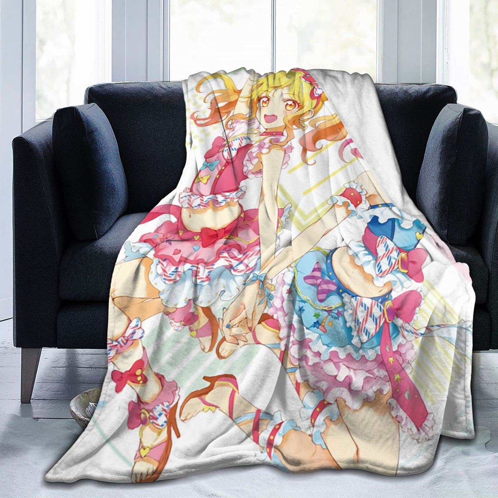 Aikatsu! Planet Ultra-Soft Micro Fleece Blanket Soft and Warm Blankets for Bed Sofa Camping Cold Cin
