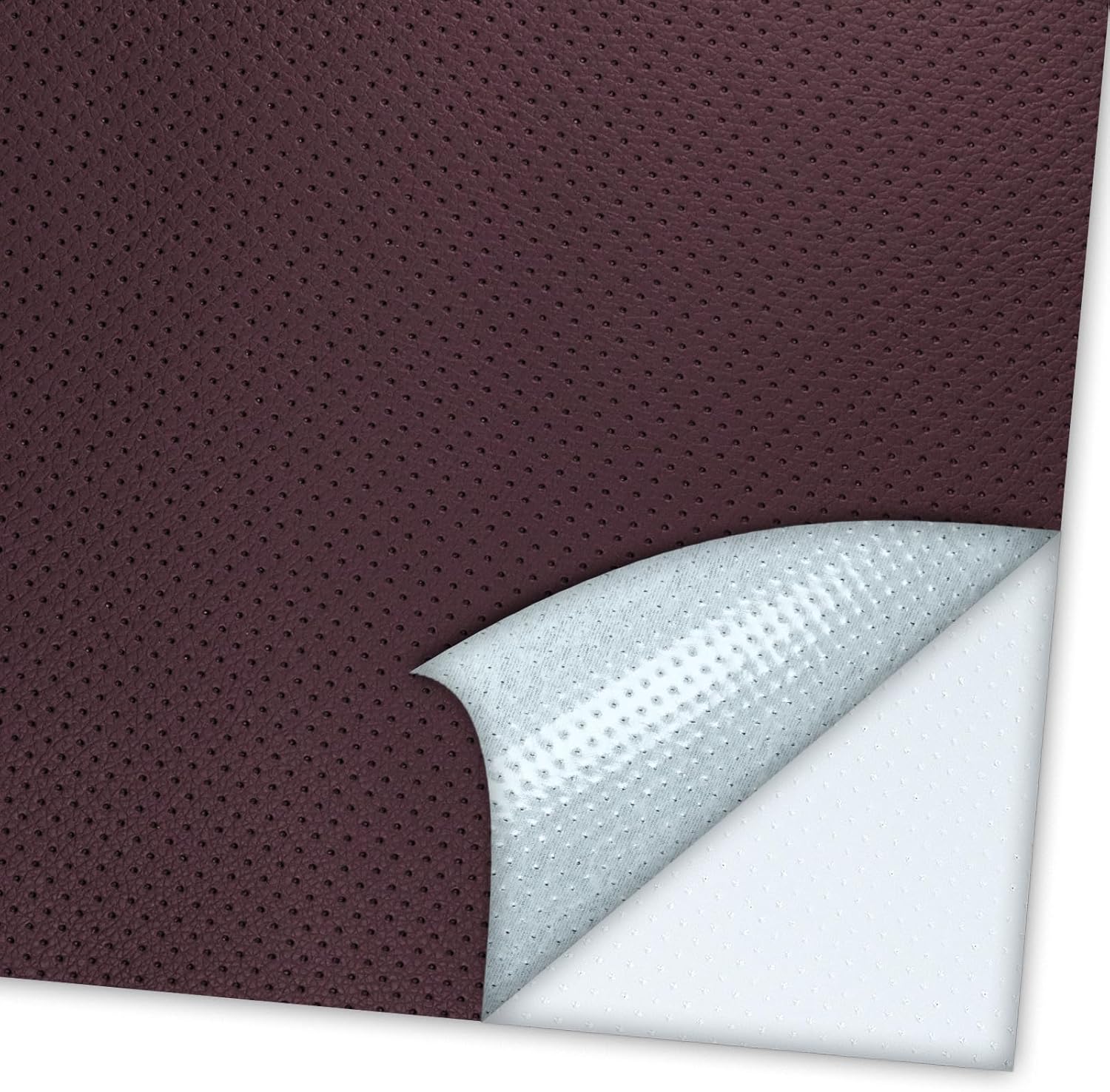 1Pcs Repair Patch 16x118 Inch, Breathable Perforated Self-Adhesive Leather Vinyl Patch for Furniture Couch, Car Seats, Office Chair, Faux Leather Repair Kit (Dark Brown)