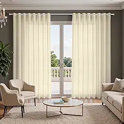 Cortina Gaze Linho Com Forro Microfibra 4,00x2,30 Para Varão (Bege)