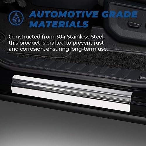 Miniatura 3 de Putco Ranger Logo - Juego de placas de umbral de puerta de acero inoxidable para Ford Ranger SuperCab 2019-2025