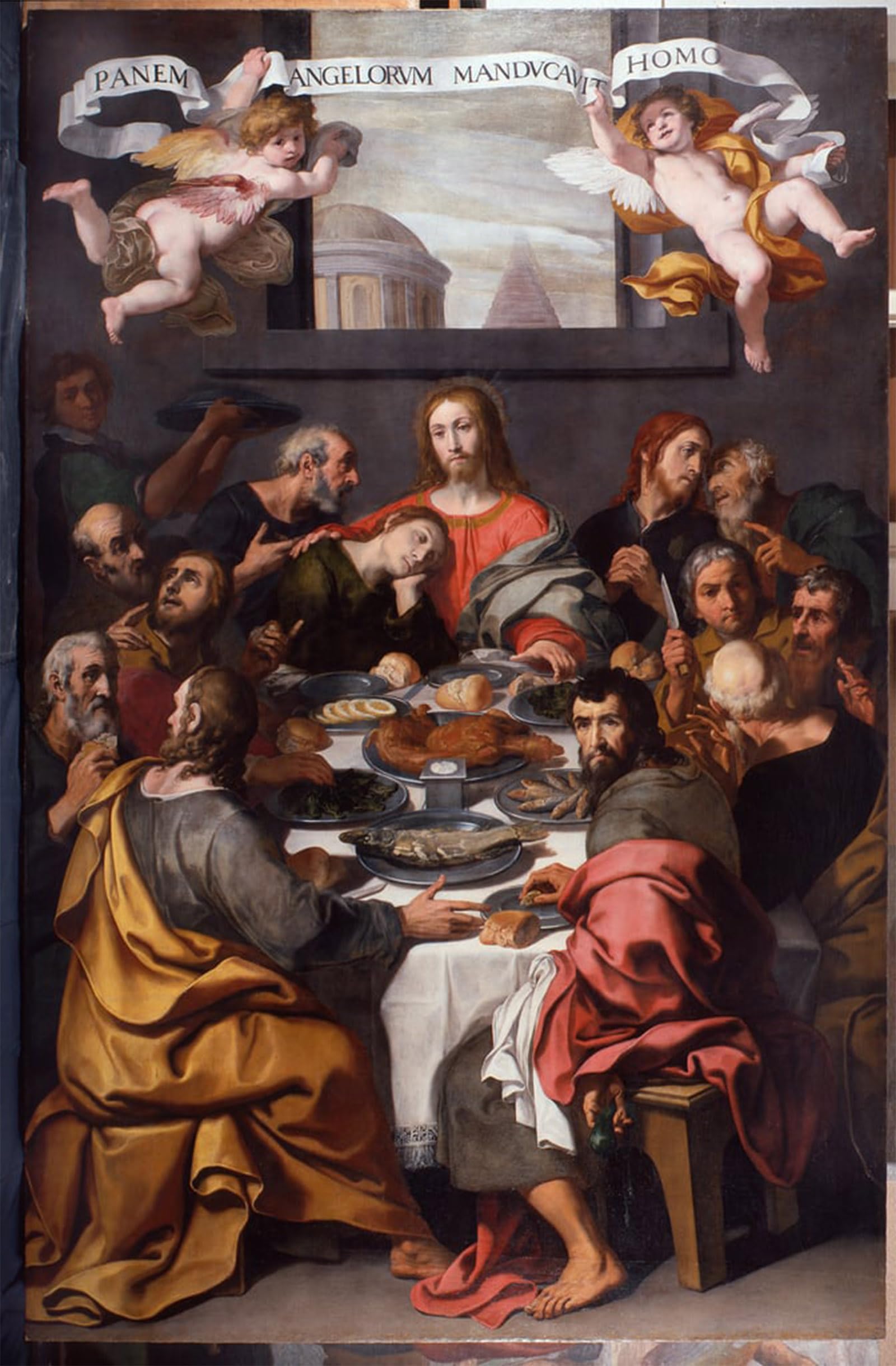 SERENDIPITP Abstract Painting Mural Print Picture Wall Decor Painting the Last Supper by Daniele Crespi Vintage Wall Artwork for Home Decor 60x90cm