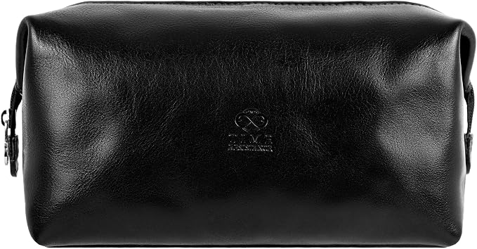 Leather Toiletry Bag Cosmetic Case