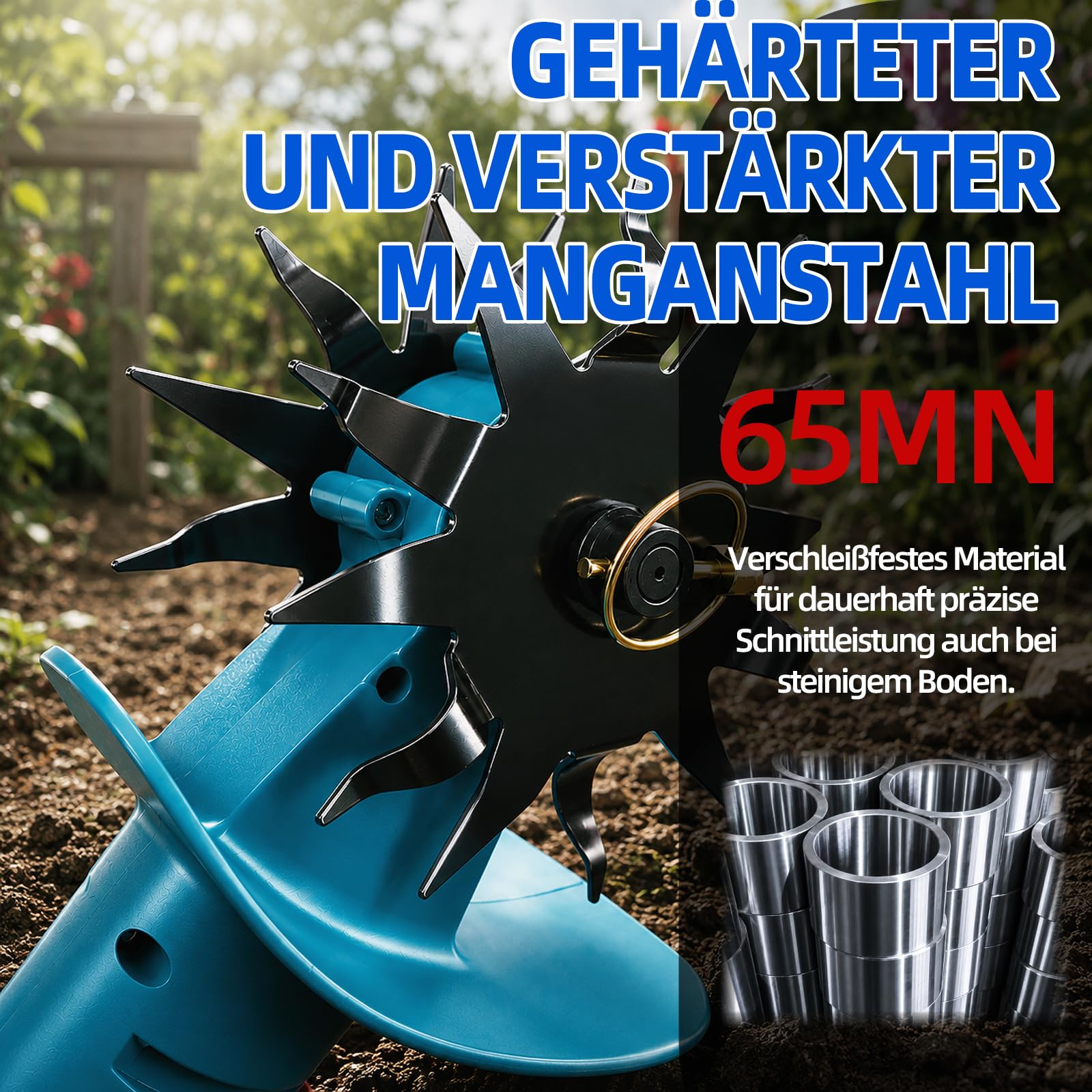 Kabelloser Hand Bodenhacker für Makita 18V Akku Gerät ohne Akku 350W Gartenfräse 10cm Frästiefe und 10cm Fräsbreite Ackerfräse