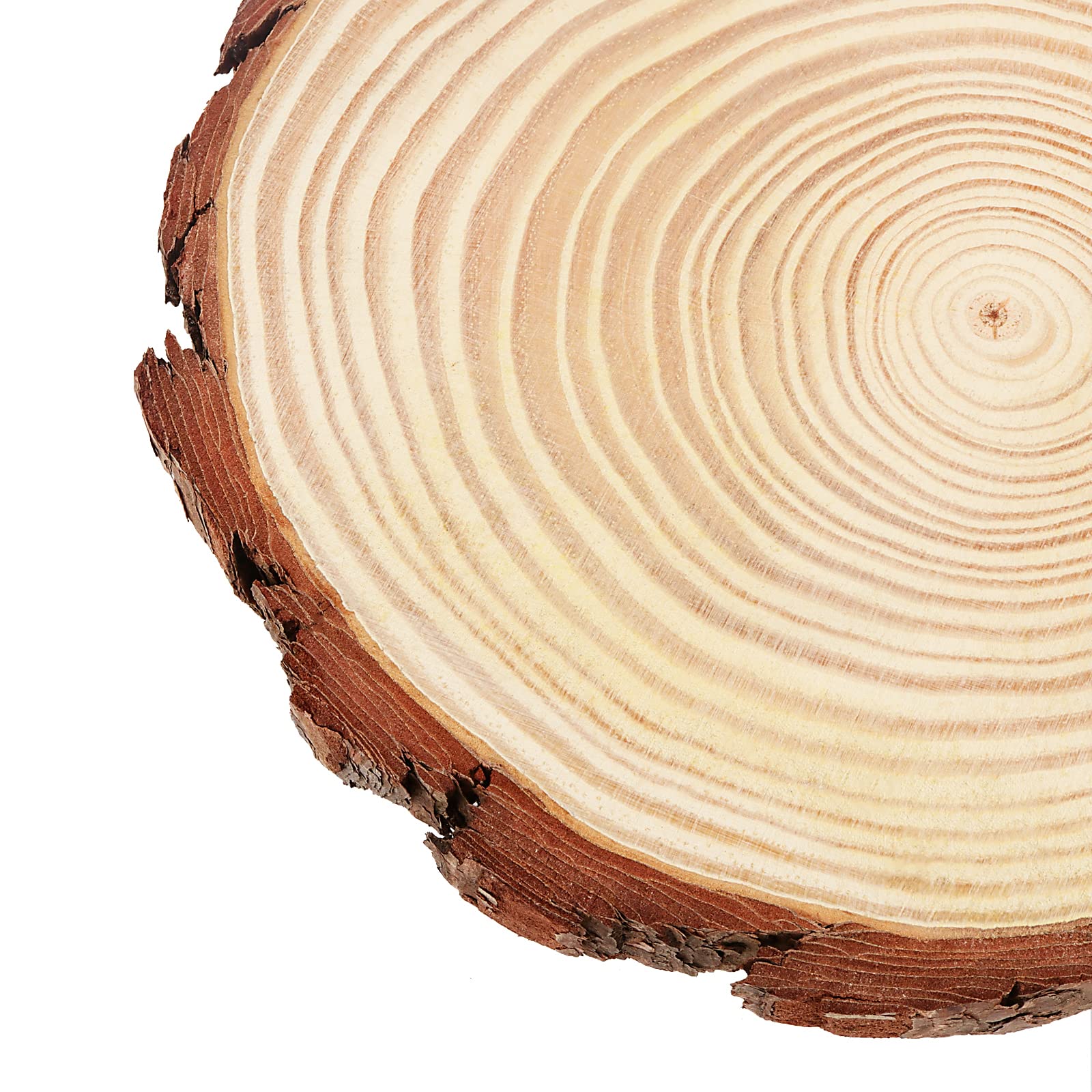 APACALI 100 stuks houten schijven, 5-6 cm boomschijven met schors, houten schijven om te knutselen zonder gat, ronde houten logschijven, onafgewerkte houten cirkels voor doe-het-zelf, bruiloft