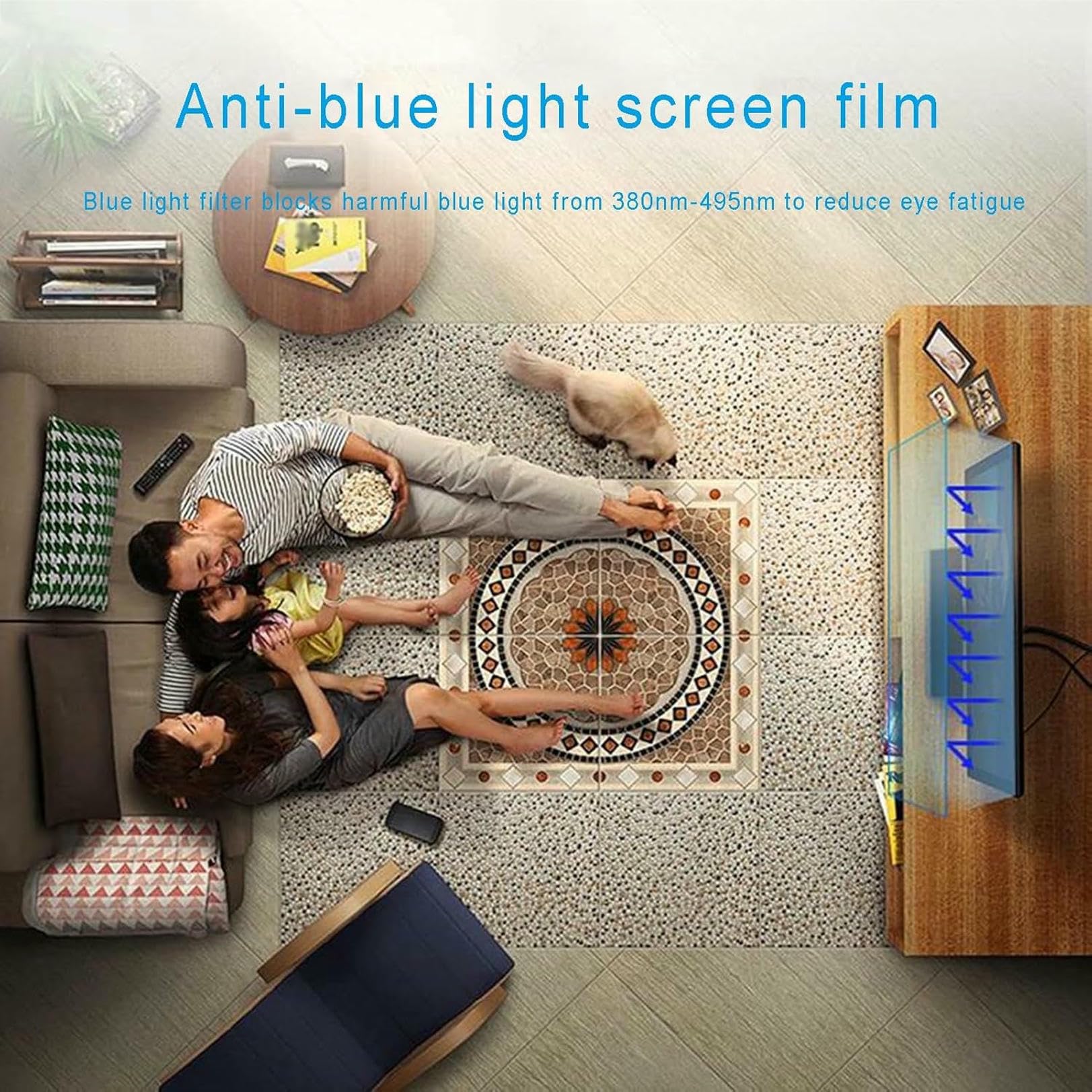 Protector de Pantalla para televisores`1, Filtro de Pantalla Anti luz Azul/película antiarañazos Que Reduce(60 Inch 1338x756mm)