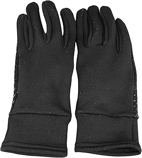 Cryfokt Horse Riding Gloves Soft Warm Wearable Winter Equestrian Gloves for Cycling Hiking Fit for Men Women Black Size M