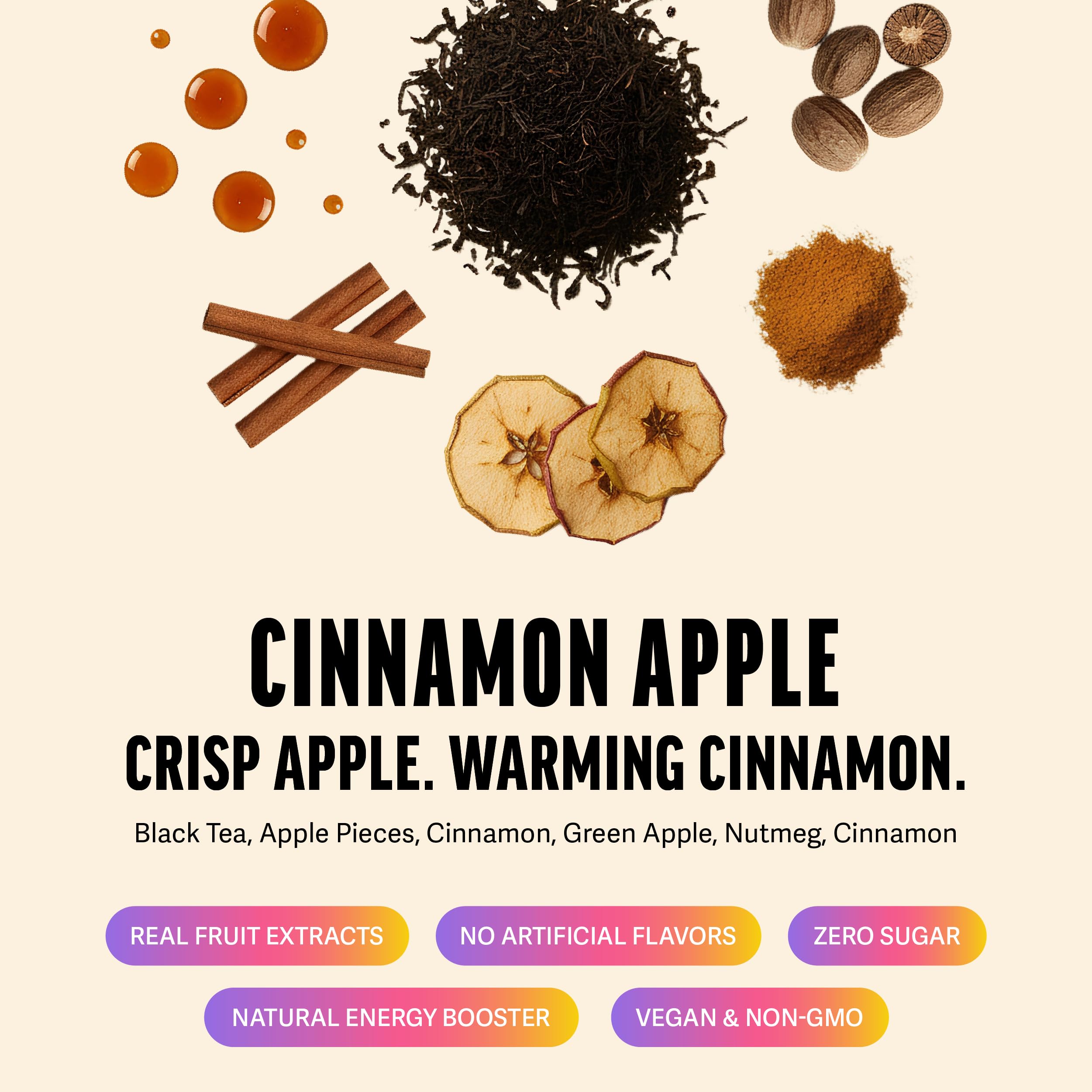 Amazon.com : Zest Cinnamon Apple Spice Energy Tea – High Caffeine
