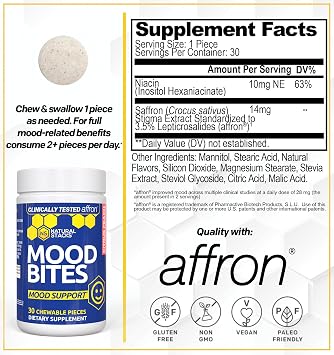 NATURAL STACKS Mood Bites + Serotonin Brain Food Bundle - Supports a Positive Mood & Stress Relief* - 90 Total Pieces
