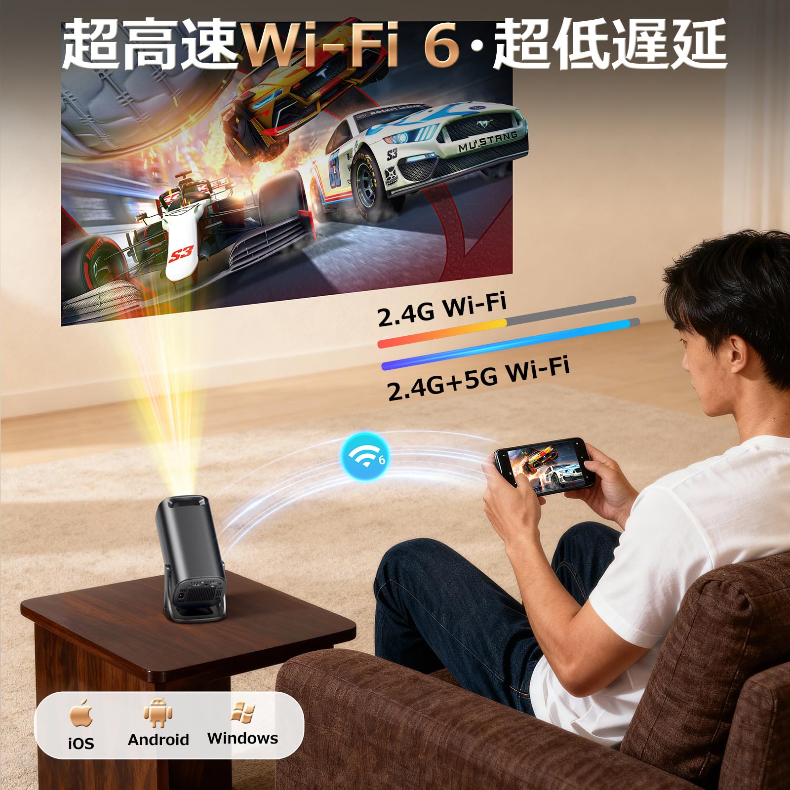 Amazon.co.jp: Glorlummi 2026新登場！プロジェクター 家庭用【30000LM