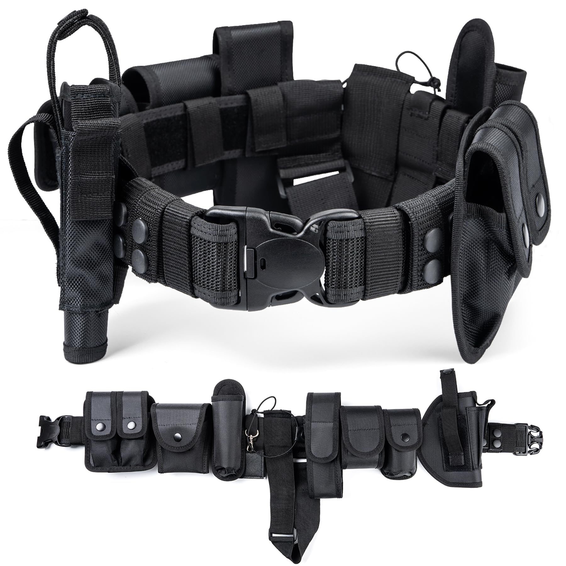 FREE SOLDIER Cintura Tattrica Multifunzionale, Adatta Per Uso Militare e Di Polizia. In Materiale 600D Nylon, Equipaggiata Con 10 Borse Di Espansione, Regolabile e Con Sistema Di Attrezzatura Modulare