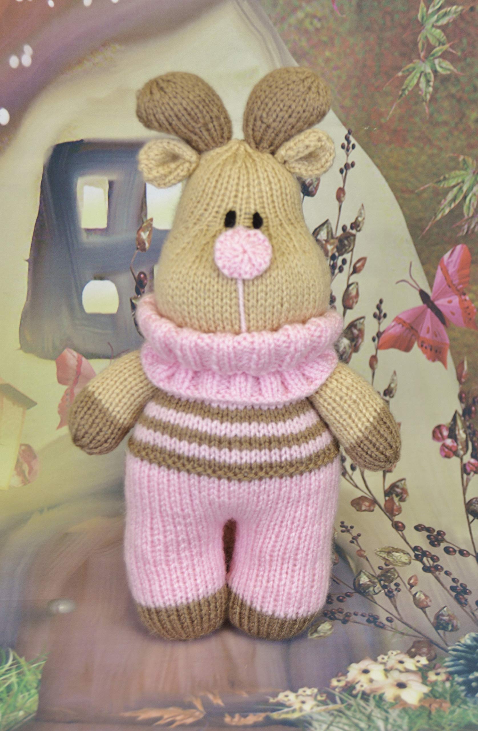 Knitting By Post Brown Knitting Pattern - Jingle The Reindeer From Knitters A5 Uk Leaflet. Knit Cute Handmade Gifts. Fun Quick & Easy Beginner Soft Toy Knits. Made In The Uk