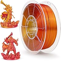 Vista 33 de ZIRO - Rápido cambio de color PLA, filamento de gradiente de color de 1.75mm, filamentos de PLA arcoíris brillantes, compatible con la mayoría