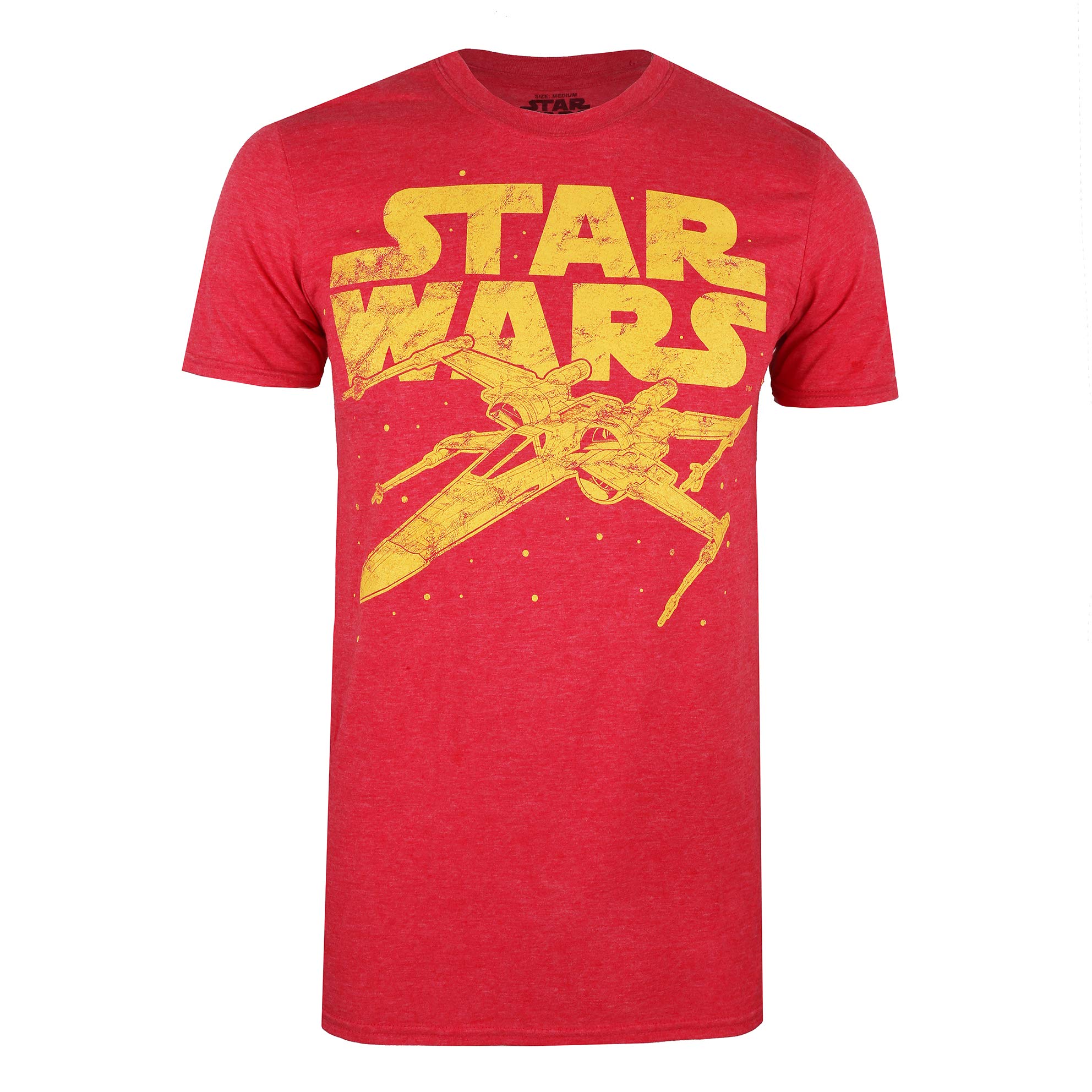 Star Wars Men's X-Wing Logo T-Shirt, Heather Red, Xx-Large