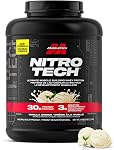 Muscletech Poudre de protéines de lactosérum - Formule ultime de construction musculaire de Nitro-Tech avec Isolation de protéines de lactosérum & Peptides - 30g des protéines, 3g de la créatine & 6.8g des BCAA - Crème de vanille, 5 Livre (paquet de 1)