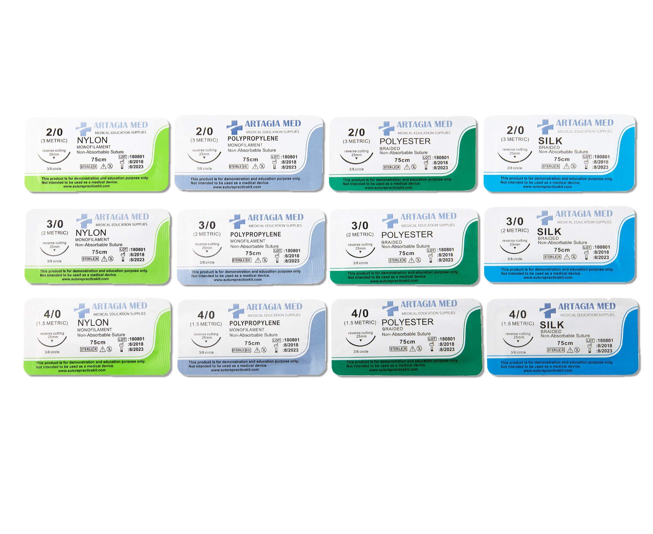 Mixed Threads for Stitching Practice and Demonstration