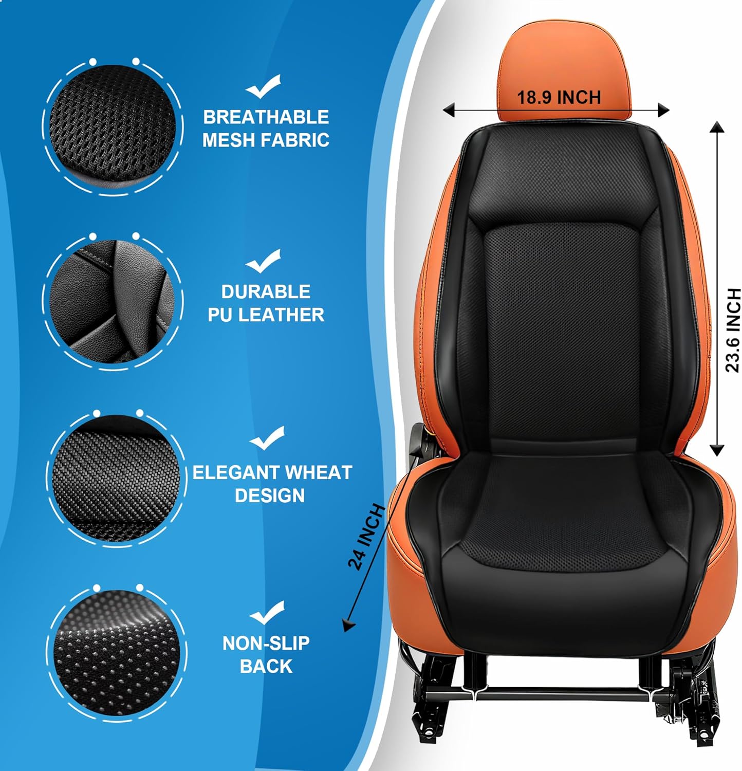 Cooling Car Seat Cover with 16 Fans Cooling Car Seat Cushion with Massage Adjustable Temperature 12V Seat Cooler Car Seat Cooling Pad Ventilated Seat Cover for Car (3 in 1, Black)