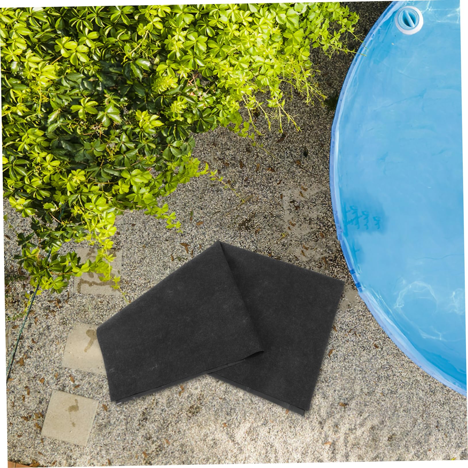 Tapis de Spa Extérieur Noir 1 PC en Feutre et PE pour Sol