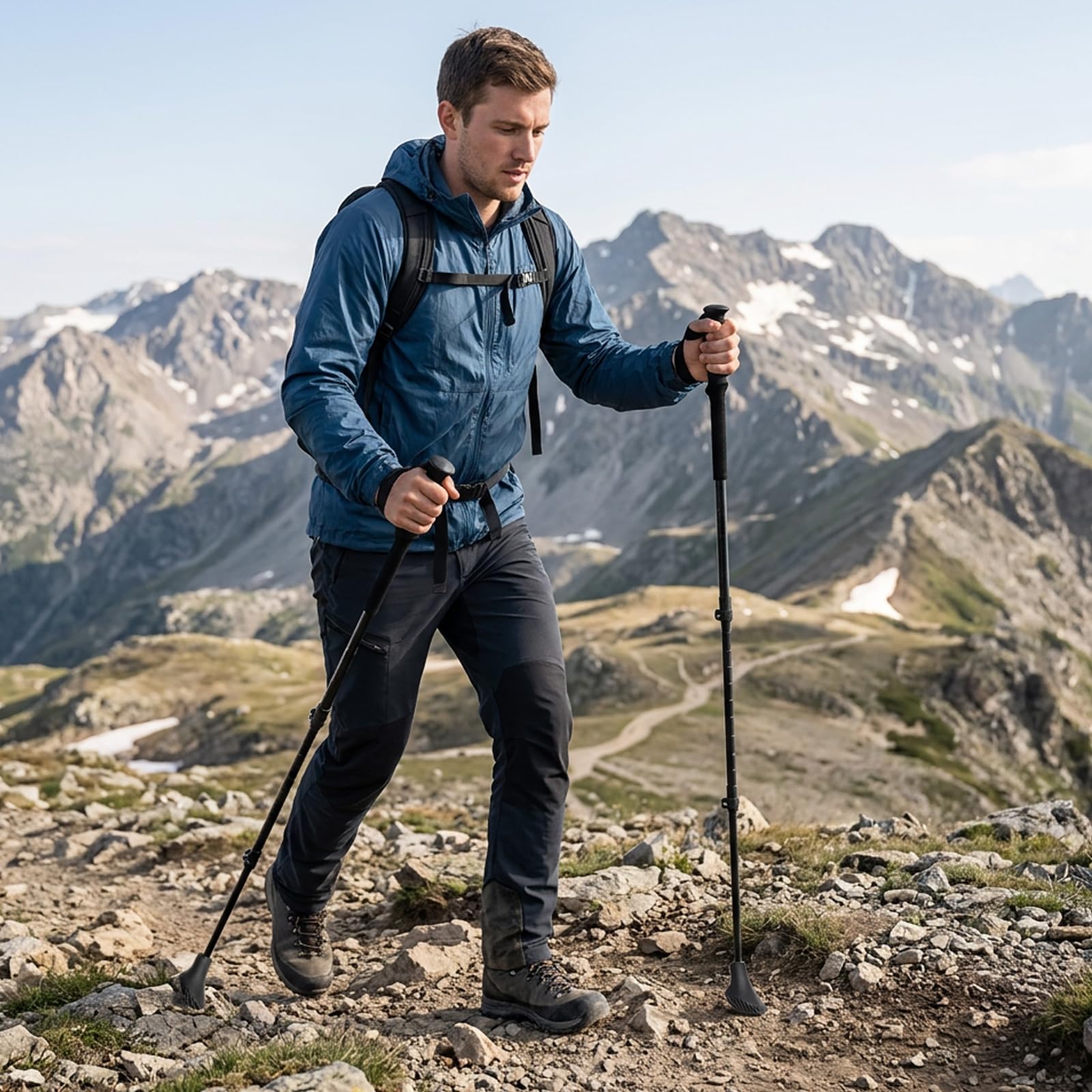 18 Stück Gummipuffer für Wanderstöcke, Nordic Walking Stöcke Gummipuffer, rutschfeste Stoßdämpfer für Asphalt Kies Berge Wandern, passend für Alle Gängigen Durchmesser Wanderstöcke