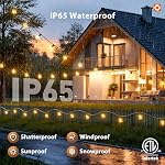 addlon Outdoor String Lights 100FT G40 with Remote, 50+4 LED Shatterproof Bulbs, Dimmable Patio Globe Lights Waterproof, Hanging Outside Lighting for Backyard, Garden, Deck, Balcony, Porch, Decor