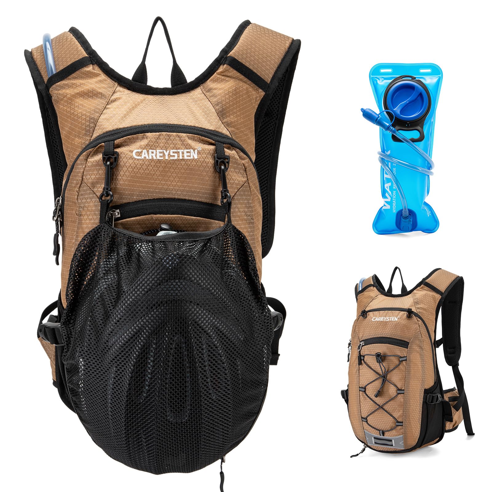 Hydrating Backpack 15LInsulated Hiking Bag with 2-Liter Water Bag | Nylon waterproof, lightweight water backpack, suitable for Festival, mountain biking, running, skiing for men and women