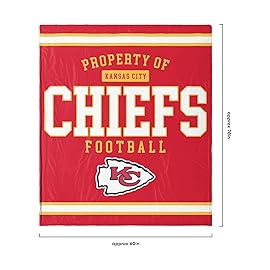 FOCO Kansas City Chiefs NFL Team Property Of Sherpa Fleece Blanket
