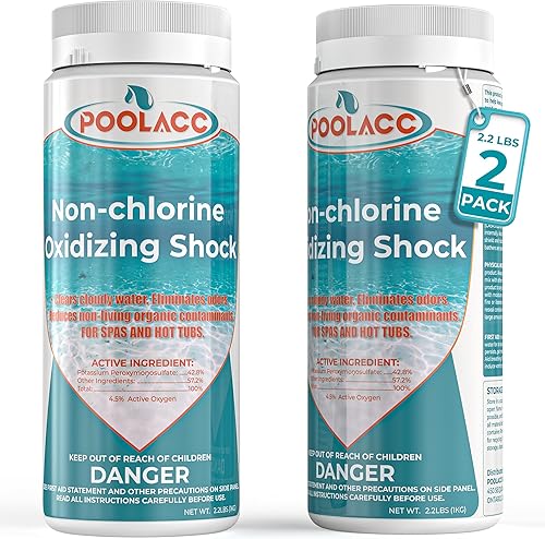 Limpiador oxidante de choque sin cloro para bañera de hidromasaje, cuidado del agua sin cloro y limpiador de choque oxidante mejorado para jacuzzis,