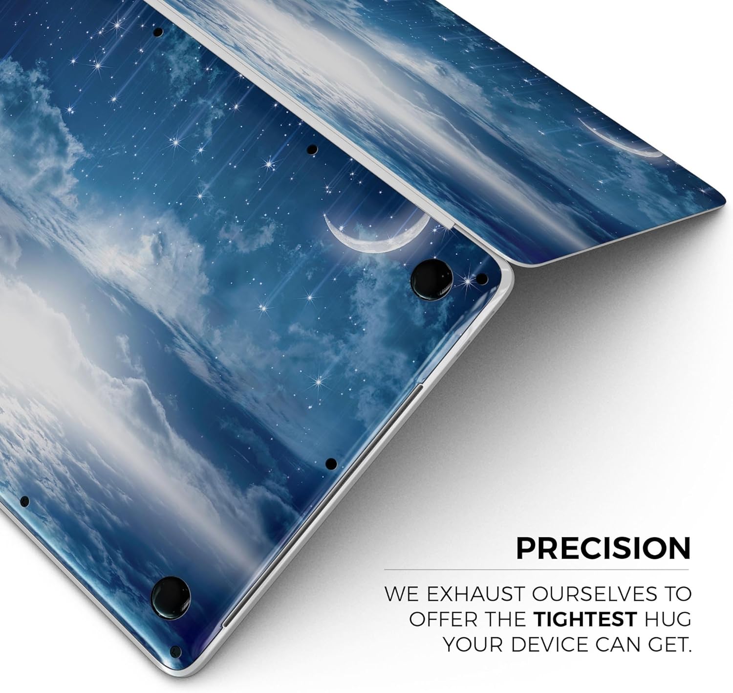 DesignSkinz - Compatible with MacBook Air 13" M1 (A2337) - Skin Decal Protective Scratch Resistant Vinyl Wrap - Vivid Blue Falling Stars in The Night Sky