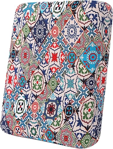 Miniatura 22 de hyha Fundas de cojín de sofá estampadas, fundas de sofá florales lavables para sofá de 3 cojines, fundas de cojín elásticas con patrón de Rojo y