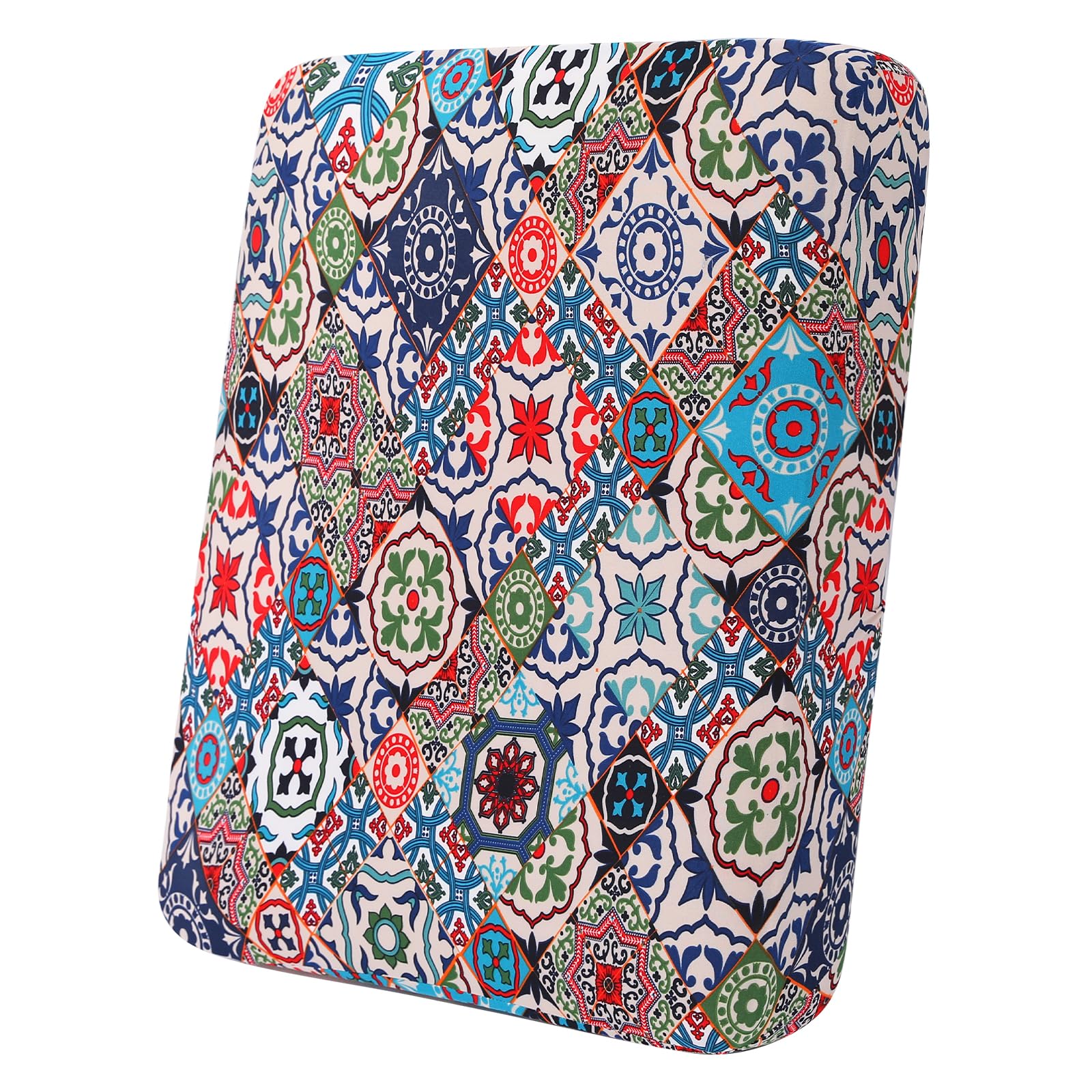 hyha Printed Couch Cushion Covers, Floral Sofa Covers Washable for Cushion Couch, Stretch Pattern Outdoor Cushion Covers for Patio Furniture with Elastic Bottom(Small, Patchwork Moroccan)