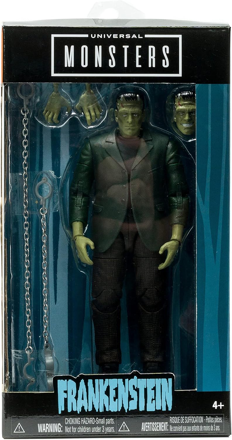 Jada Toys Universal Monsters 6" Frankenstein Action Figure, Toys for Kids and Adults, 31958, Black