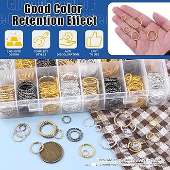 Amazon.com: Glarks 1000Pcs 8mm 10mm 12mm 15mm 18mm Twisted O-Ring