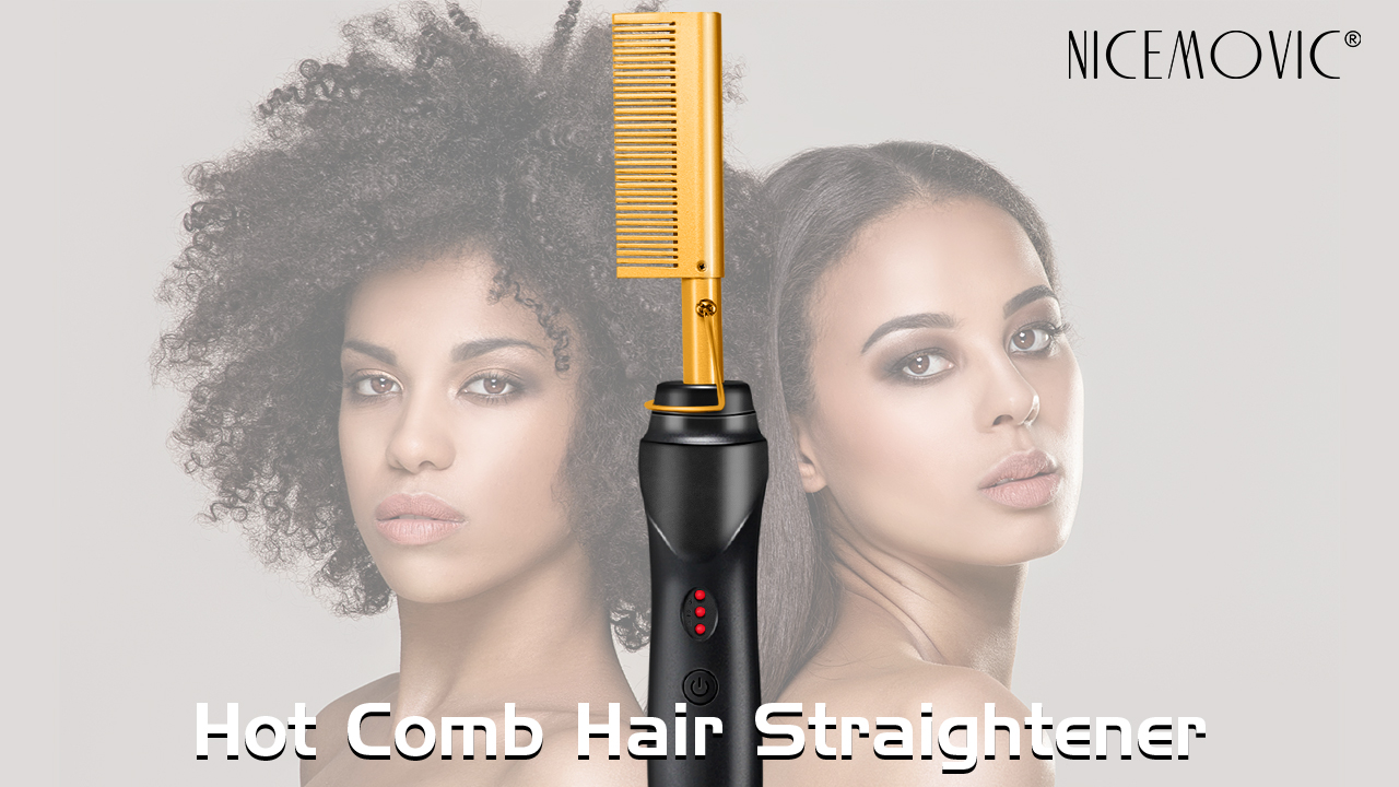 Amazon.com : NICEMOVIC Ceramic Heating Hair Straightener Comb