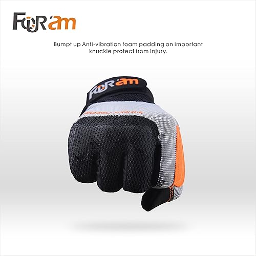 Miniatura 2 de Guantes de trabajo para hombres y mujeres, guantes de trabajo de mecánico de utilidad, pantalla táctil de alta destreza, multiusos, excelente agarre