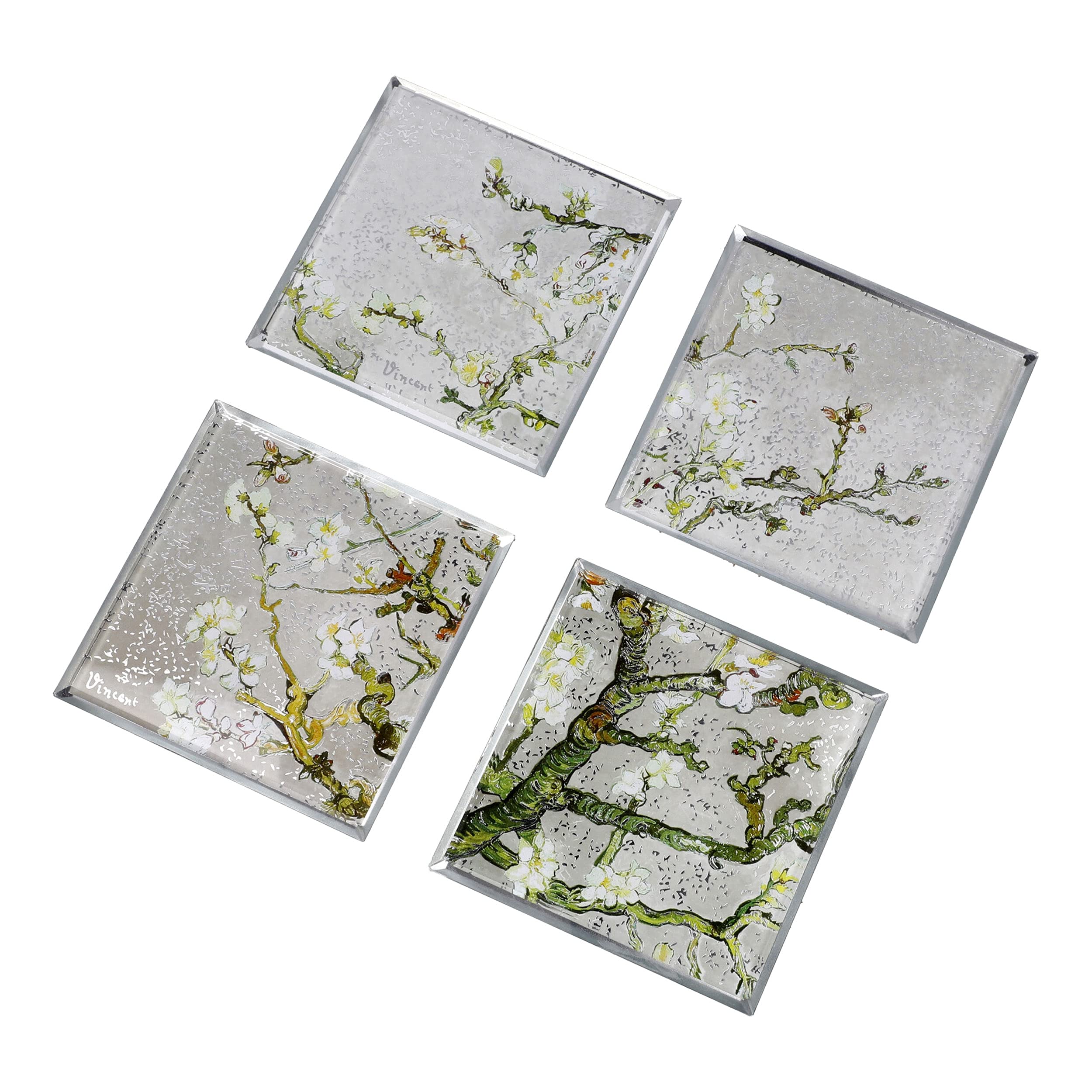 GoebelArtis Orbis Vincent Van Gogh 'AO GK US Set Almond Tree Silver 10x10' 2021