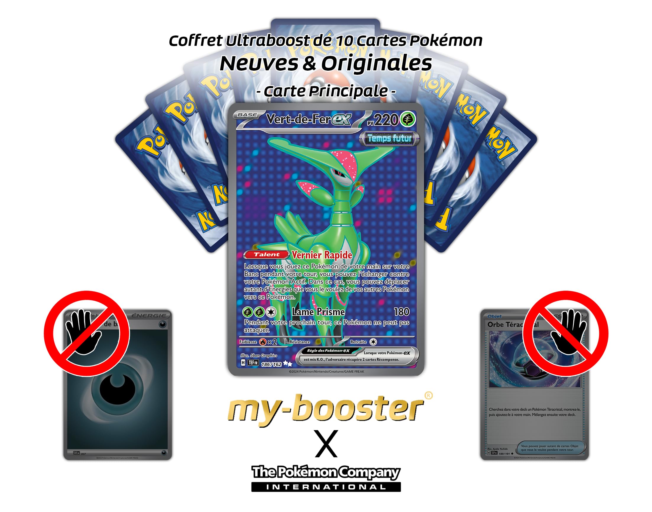 Card Collection® / Torterra ex 012/162 Double Rare (RR) / Écarlate et Violet 5 Forces Temporelles/Carte pokémon® Neuve et Originale