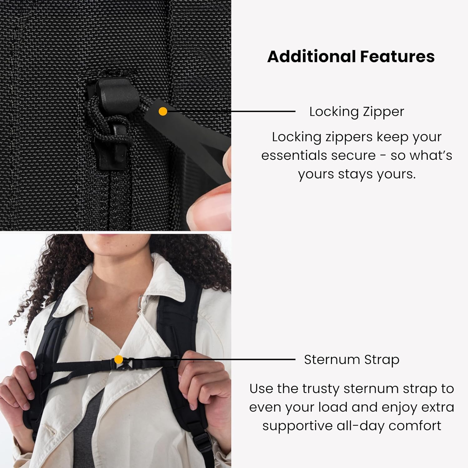 Sherpani Camden, Convertible Backpack, 3 in 1 Tote Bag, 18L Travel Backpack, Crossbody Bag, Cross Body Purse, Travel Gifts, RFID Protection, Fits 13” Laptop (Desert) - Image 7