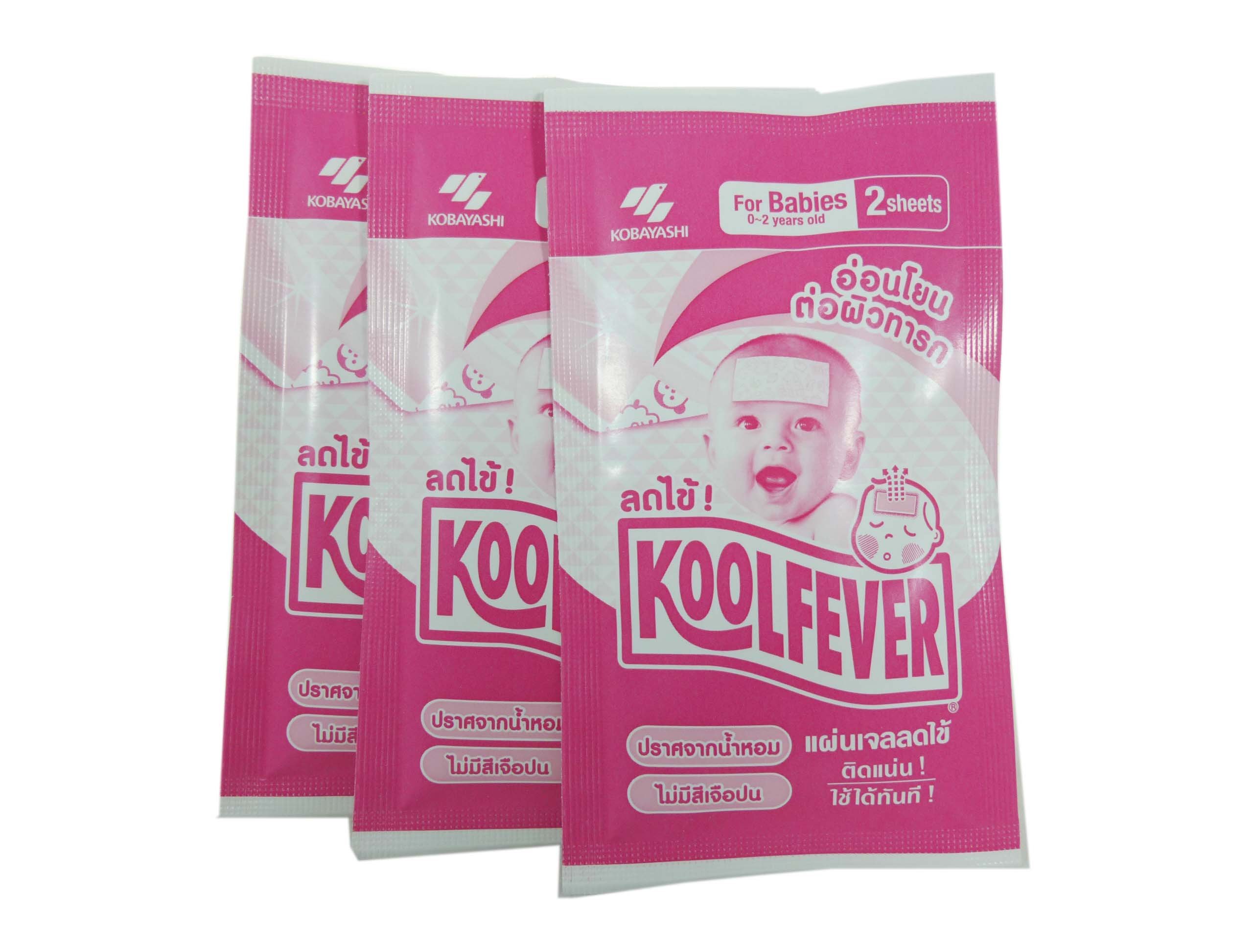Kobayashi Kool cool Fever Reduce Cooling Gel Pads FOR BABY Whole Night Cooling.