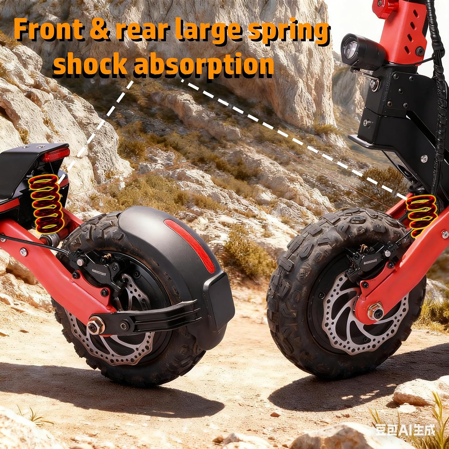 K26 Electric Scooter for Adults, 6600W Dual Motor, 56MPH, 50 Miles Range, NFC & APP Control, Dual Hydraulic Disc Brakes, Adjustable 2WD/AWD, 11" Off-Road Tires, Folding and Detachable seat