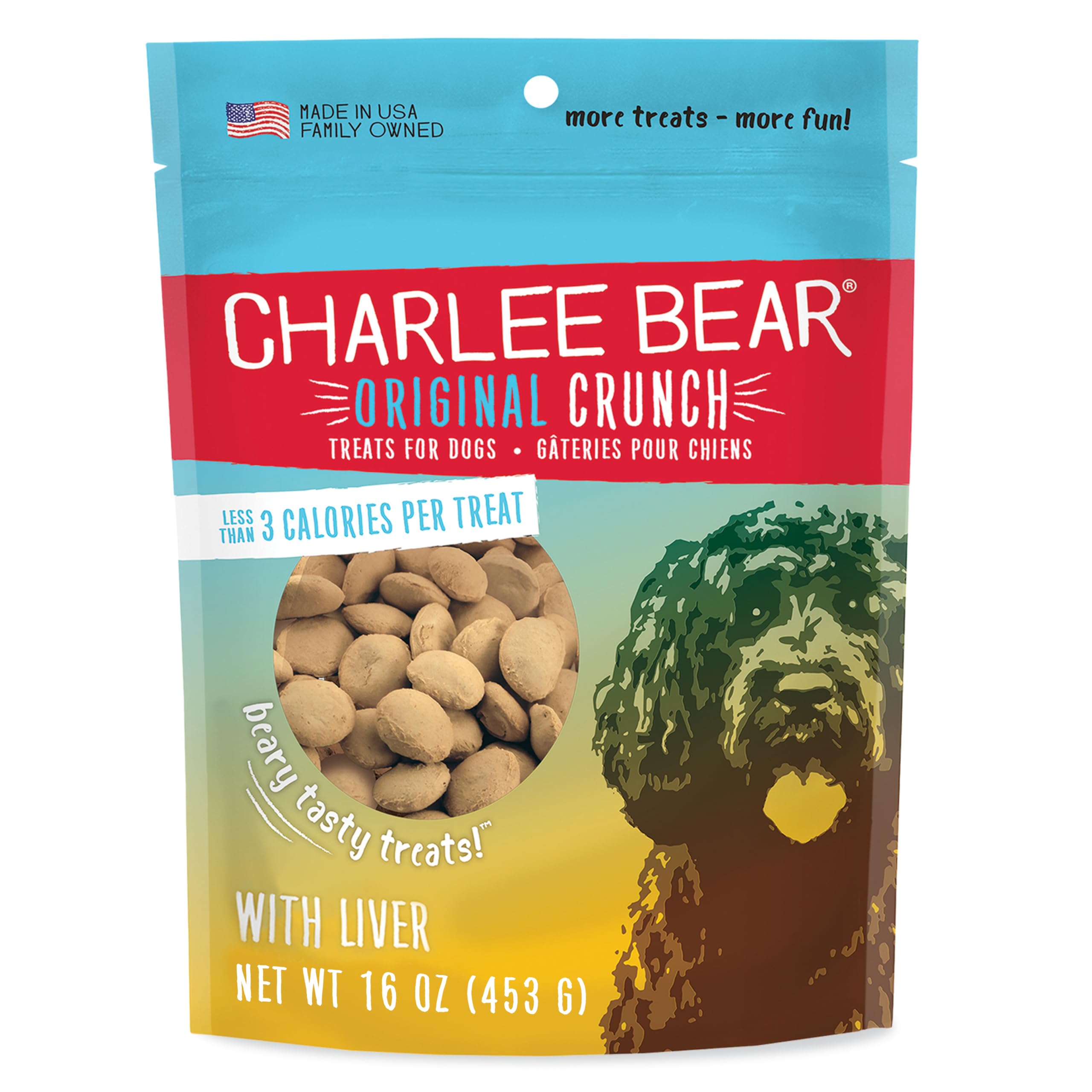 Charlee Bear Dog Treat, 16-Ounce, Liver